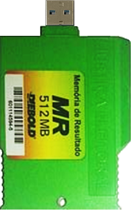 Imagem da mídia de resultado (MR) na cor verde